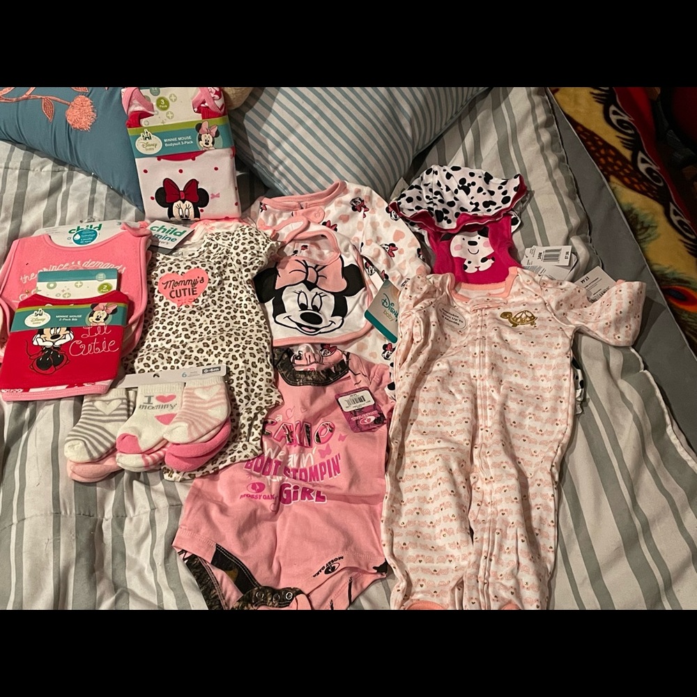 These are all brand new clothes from babies r us still have tags on them.